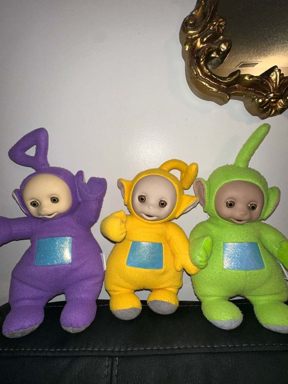 Teletubbies Lot Of 3 Plush Dolls Tinky Winky Laa-Laa Dipsy